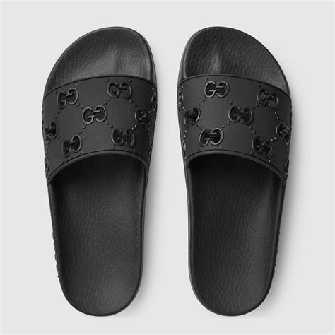 gucci rubber slides women|Gucci slides women fit.